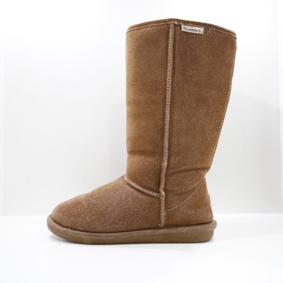 BareTraps Emma Brown Suede Leather Wool-Lined Tall Winter Boots - 8 - Picture 1 of 7